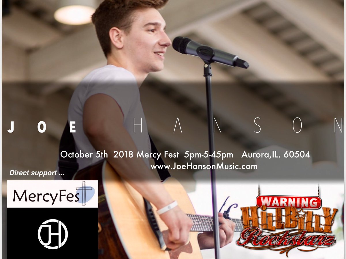 MIheathertoIL's tweet photo. Come check out @joehansonmusic on Friday, October 5th at Mercy Fest in Aurora!
Food, Fun, Rides and Joe Hanson singing, it'll be a great Friday Night 😊
#emergingartist #countrymusic
#TheNextBigThing #radiodisneycountry #FunFridayFeeling https://t.co/3KqC8MZbLm