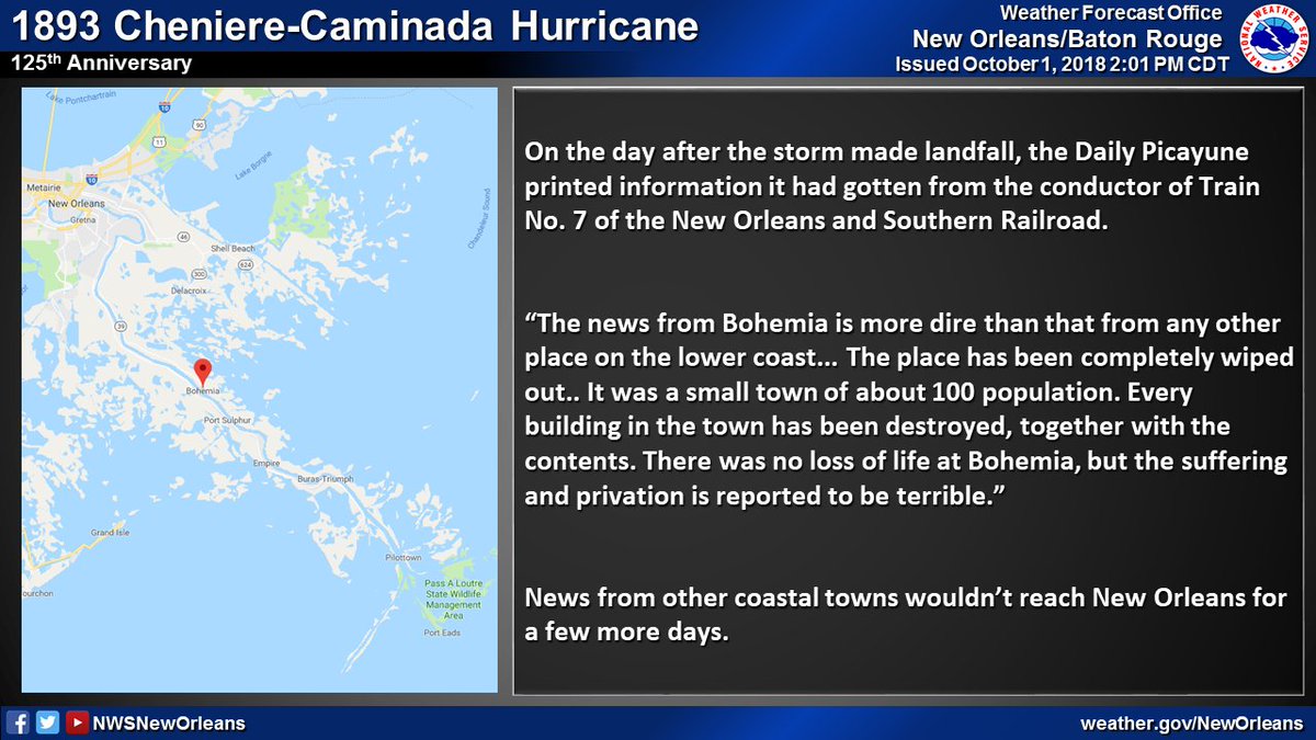 NWS New Orleans on Twitter "125 years ago today, the 4th deadliest