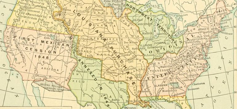 FamilyTreeMag's tweet photo. How did the United States get "from sea to shining sea?" This U.S. expansion map shows the country's major land gains. #OldMapMonday πΊοΈ https://t.co/0XVgZKYzgs https://t.co/jWEO84q3DG