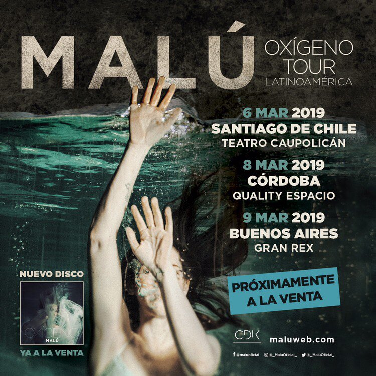 _MaluOficial_'s tweet photo. Mi gente de Argentina y Chile!!!! El #TourOxigeno será vuestro en Marzo de 2019!!! Feliz de poder decíroslo hoy... aquí en Buenos Aires... mientras disfruto de vuestro cariño!!! Ganaaaaaaaaas de veros a todos!!!!!🤟🏼🤟🏼🤟🏼🤟🏼 #TourOxigeno https://t.co/bawh3r9NuG