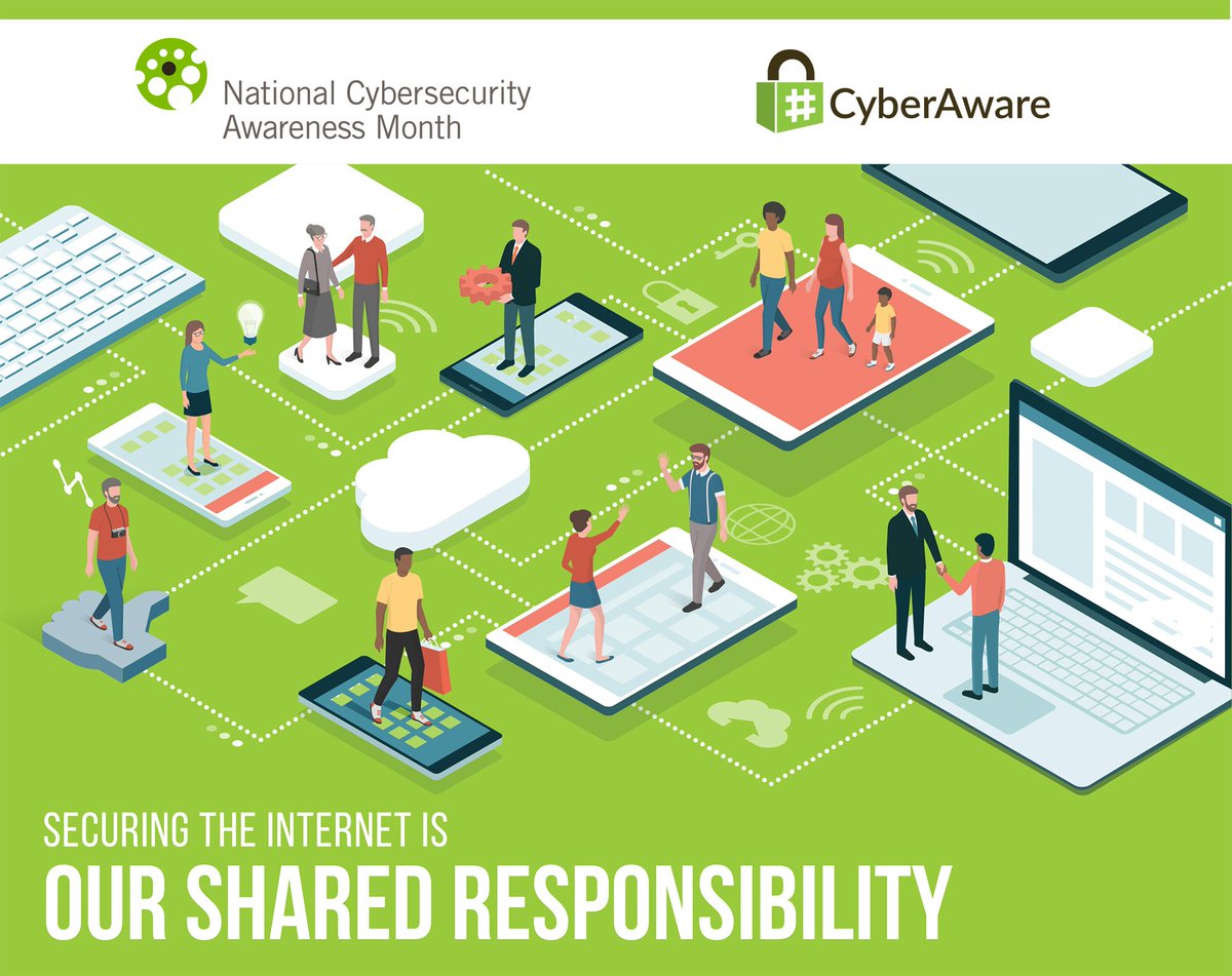 FBI's tweet photo. #Cybersecurity is everyone’s responsibility, and this month serves as a reminder that each of us has a part to play in making the Internet safer &amp; more secure. #CyberAware https://t.co/ZXDtGh0WVt https://t.co/nMHaAhkYxN