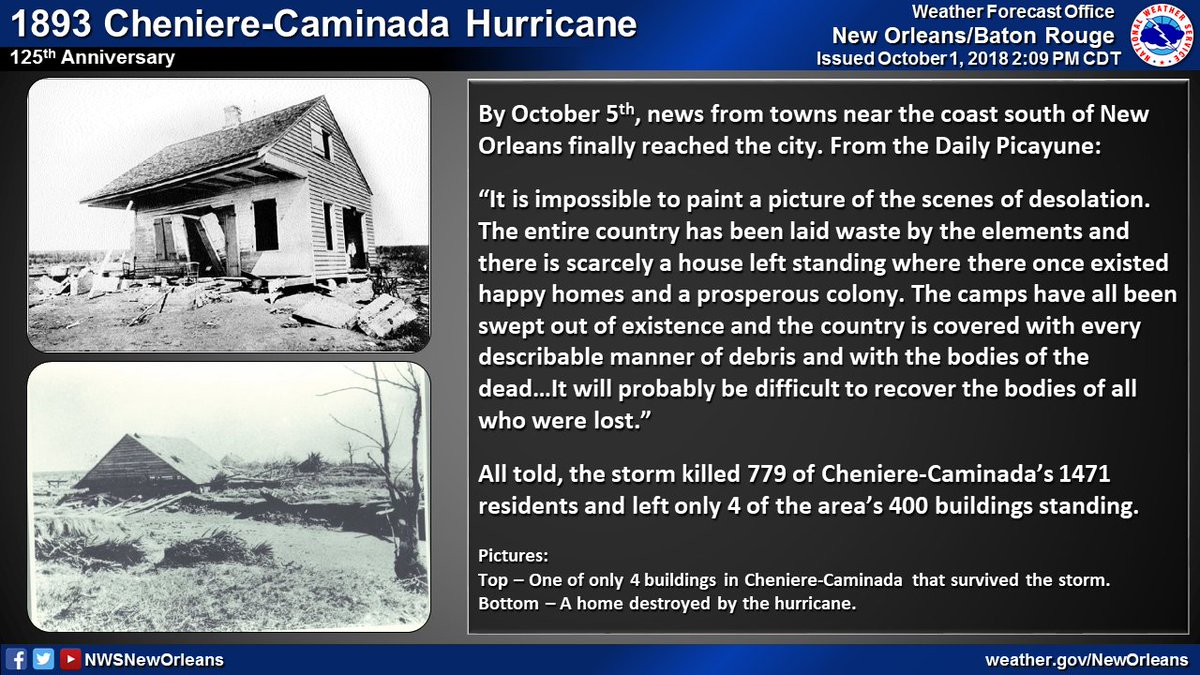 NWS New Orleans on Twitter "125 years ago today, the 4th deadliest