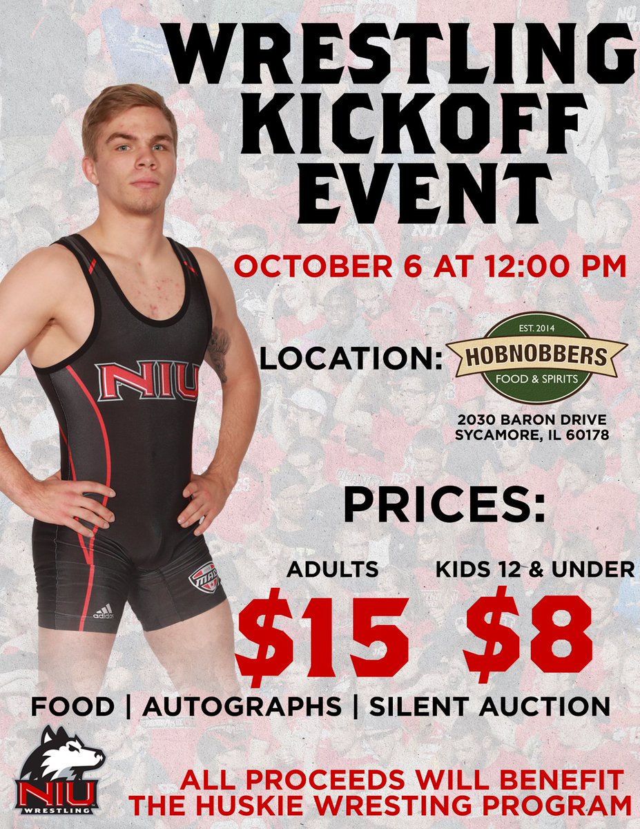 RyanLudwigNIU's tweet photo. Remember to join your @NIUWrestling Huskies this Saturday as we build momentum into this season! #worklikeadog https://t.co/DjszwarqJM