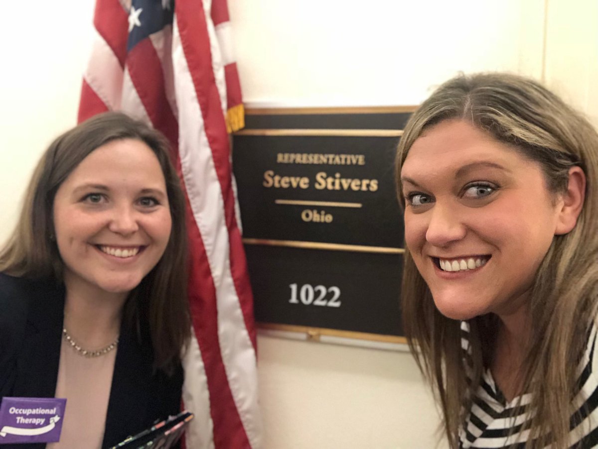 gracereifenberg's tweet photo. Thank you Congressman @stevestivers  &amp; staff for meeting with us to discuss occupational therapy’s role in home health care and non-pharmacological pain management strategies. #OTHillDay @AOTAInc @LaurenWengerd https://t.co/D06Tm75VMX
