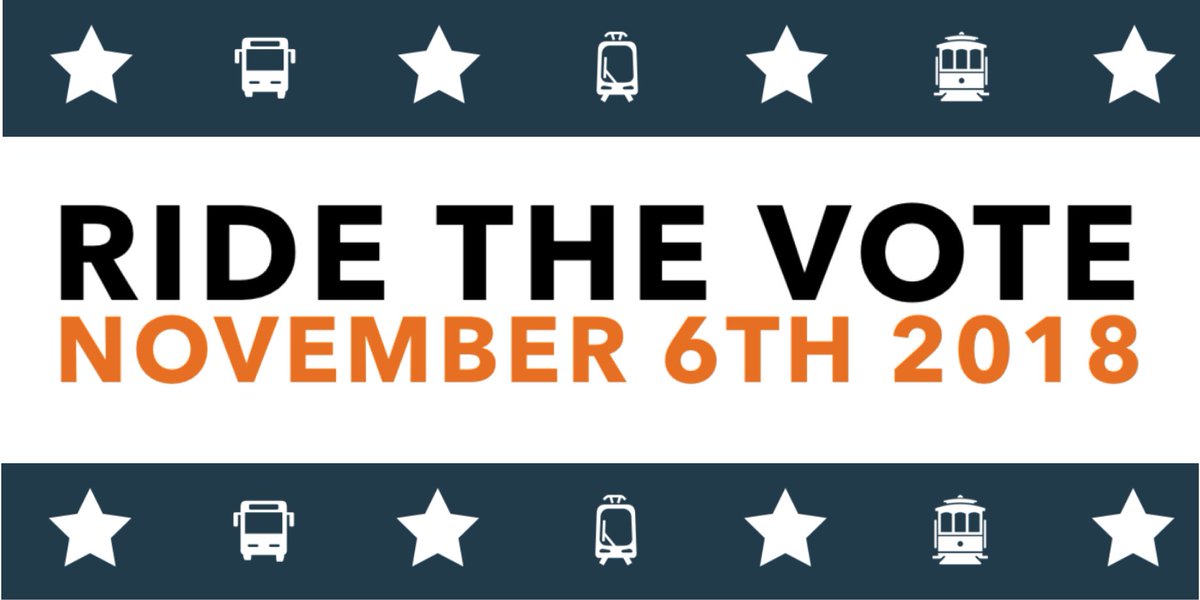 SFTRU's tweet photo. Check out our #RideTheVote guide for this November's election! Thoughtful responses from sup candidates & D8 BART board candidates on their transit priorities. Don't forget to register to vote and then VOTE NO ON 6! https://t.co/Yr1fUPCFN4 https://t.co/eecj0kxSqB