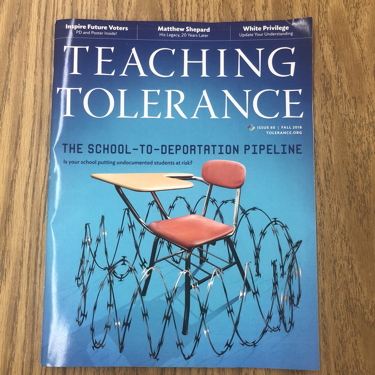 MiliLaff's tweet photo. In my campus mailbox this morning I found my copy of @Tolerance_org magazine highlighting the work @ONEHouAction is doing to fight the school-to-deportation pipeline. Thank you @catfish619, @CarolineDuble, and ONEHouston & CO for all you do for Houston students! #EdEquityHou https://t.co/8gDP62LTU7