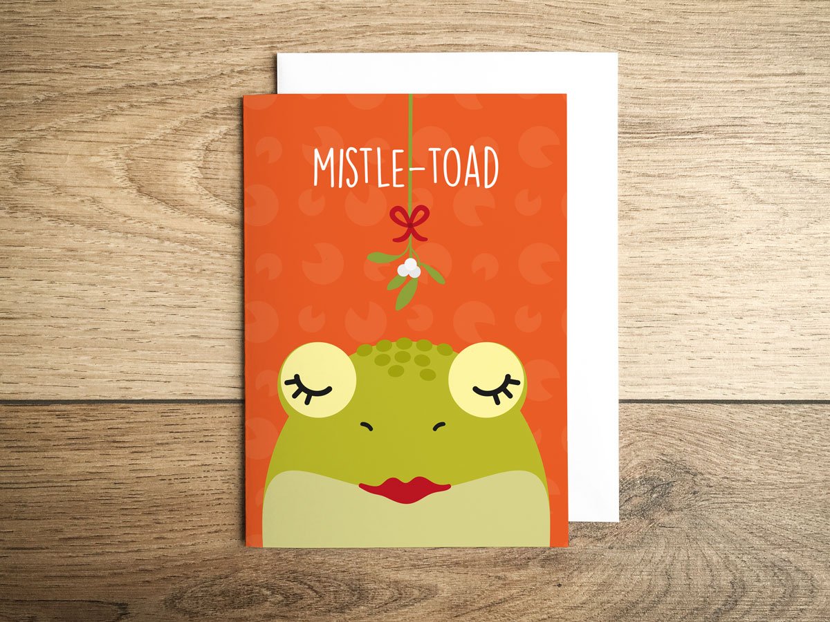 LittleGemsPrint's tweet photo. Pucker up, it's my latest Christmas card, just added today! https://t.co/2Xq0vI24pi
#creativebizhour #mumshour #etsyshop #smallbusiness #mistletoad https://t.co/5EocEIw7Ki