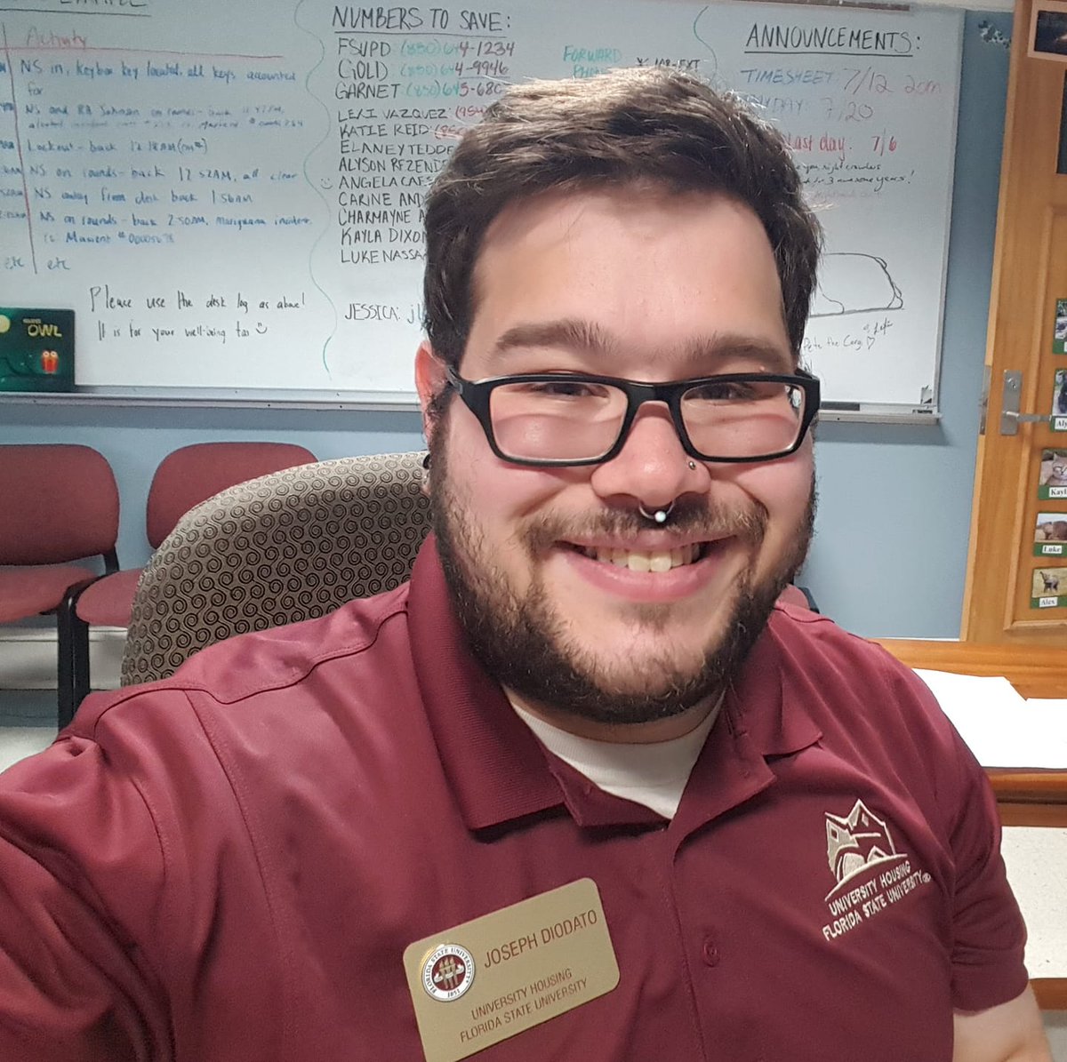 joe_diodato's tweet image. Happy first day of #CSAM18! I&apos;m an #SAgrad @IUBloomington working in residence life assessment @IURPS. Enjoy (one of many) shameless office selfies from my past #acuhoi internship @floridastate and feel free to ask me any questions about my experience in the field! #CSAMPhotoADay