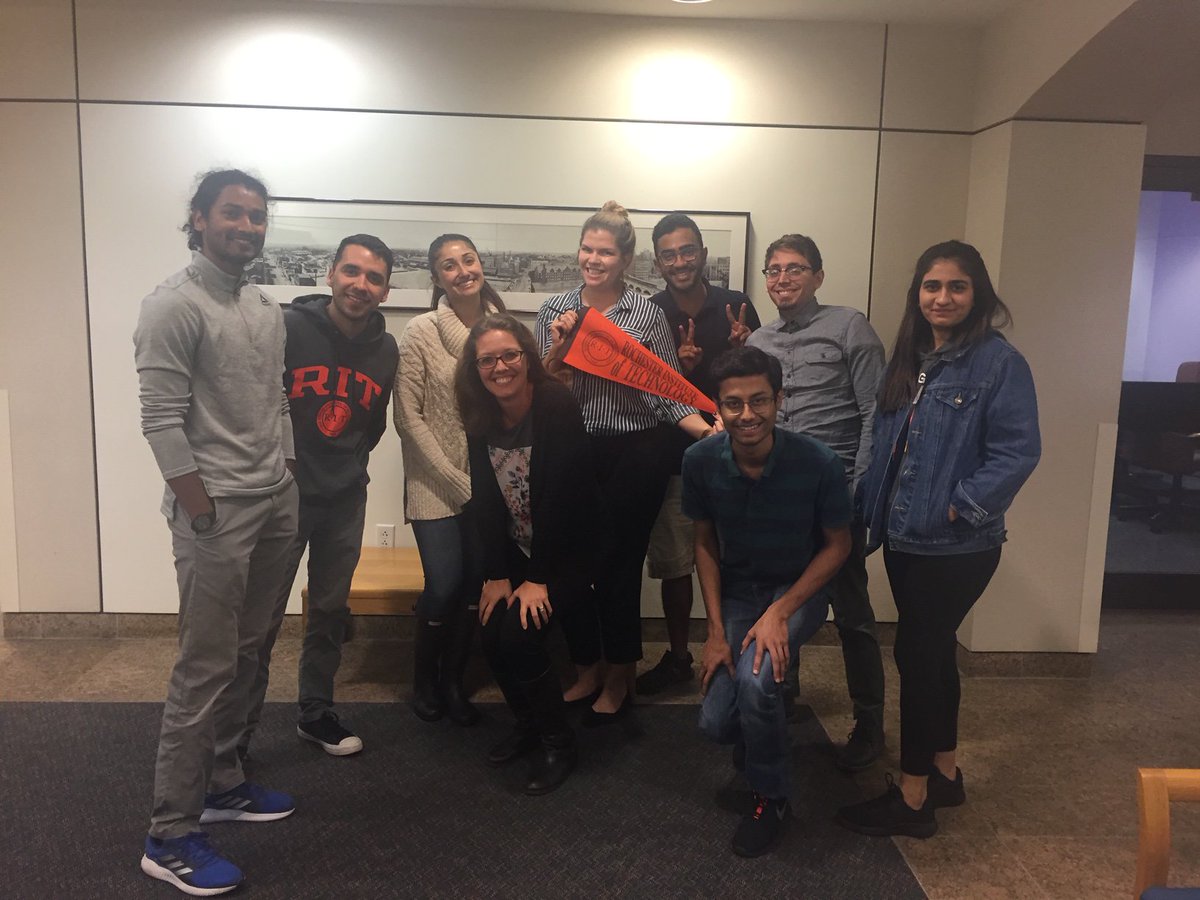 RIT_Grad's tweet photo. Last week we welcomed our new team of #RITGrad student ambassadors! They're amazing -from countries around the world, studying #business, #engineering, #cs, and #design. Check our #MasterRIT blog regularly for their posts on life and study at @RITtigers: https://t.co/2oI30iE27O https://t.co/ixfe1egVEM