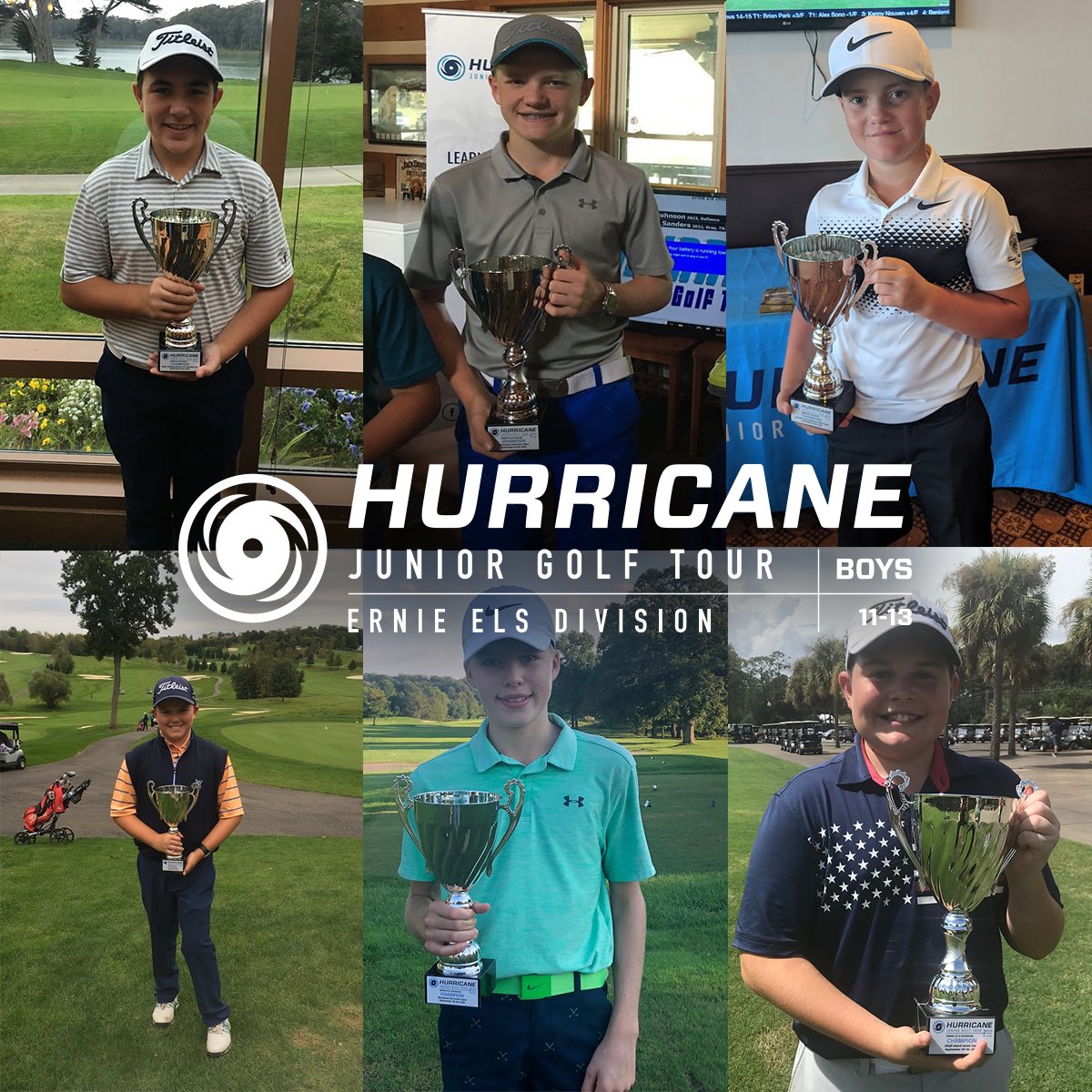HJGT's tweet photo. Congratulations to the winners from each one of our great tournaments this past weekend! 🏆⛳️🏆#winhere #hjgt #competehere #champions #juniorgolf https://t.co/Nifr7gUThl
