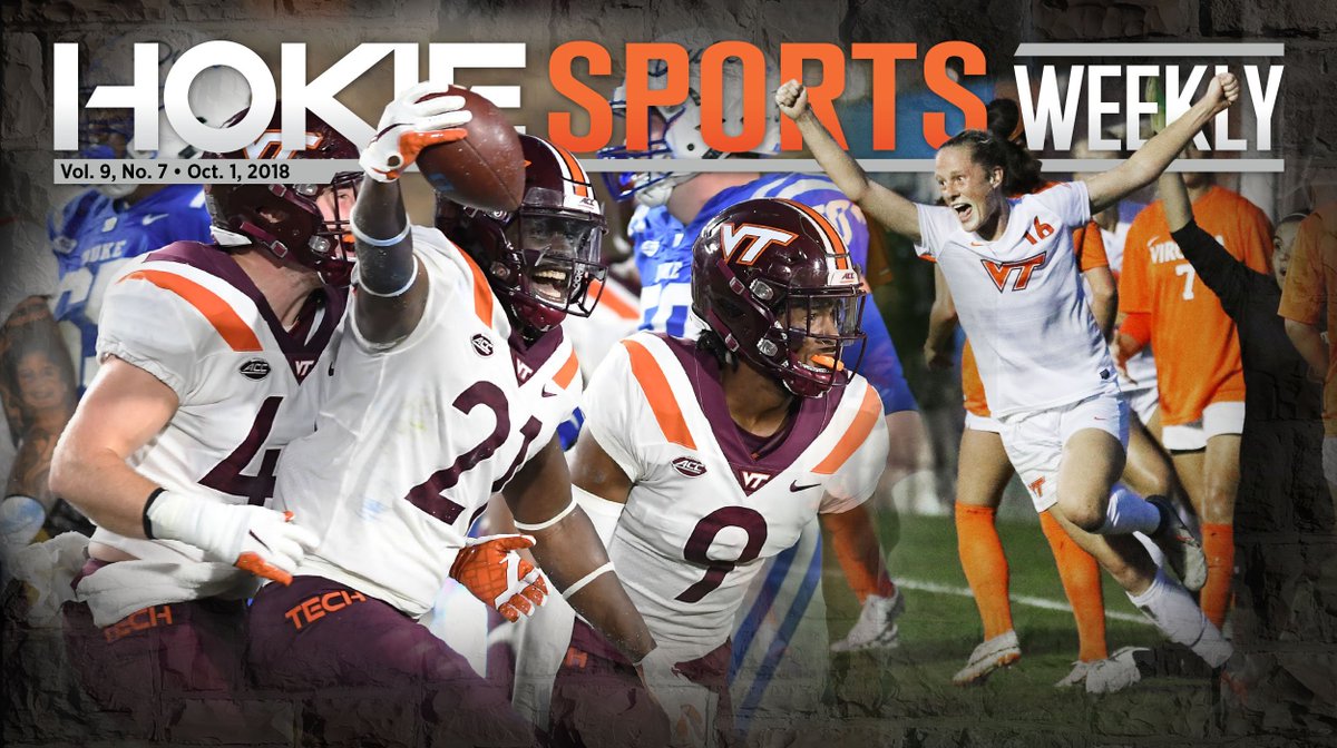 hokiesports's tweet photo. Some big-time performances this weekend from @RyanWillis14, who led VT to a win over No. 22 Duke, and from @jordanhemmen, who guided @HokiesWSoccer to a sweet victory in the Commonwealth Clash. All that &amp; more in this issue of HokieSports Weekly: ⤵️

https://t.co/pVl40mEjfb https://t.co/V4UOEI8Shf