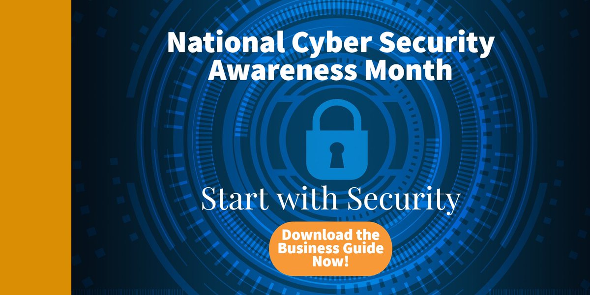 TNTKnowsTech's tweet photo. October is #NationalCyberSecurityAwarenessMonth. We'll share tips all month to increase #CyberSecurity Awareness. The FTC took lessons learned from potential security lapses to come up with a list of 10 basic cyber security practices for businesses. https://t.co/bO4Rb3QToA https://t.co/unfCdxMqCO