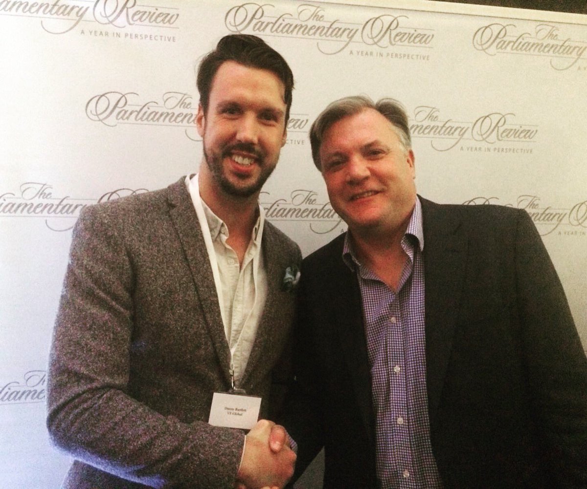 Ve_HeadQuarters's tweet photo. Our boy Graham McEnroe meeting the legend that is @edballs at The Parliamentary Review Gala! #EdBalls #OneVe #UKTech #TheParliamentaryReview https://t.co/2ZoUgmRNv4