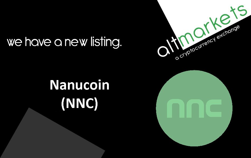 Thank you <a href="/AltmarketsEX/">AltMarkets Cryptocurrency Exchange</a> !!!

altmarkets.cc/market/BTC-NNC