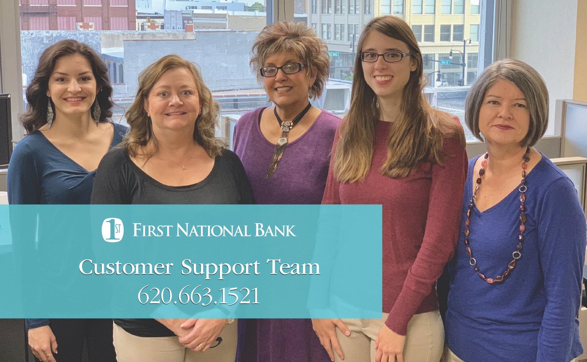FNBFirst's tweet photo. Happy #NationalCustomerServiceWeek to our impressive Customer Support team! When you call The First for assistance, chances are Tiara, Mary, Sheri, Sarah or Lisa are the smiling voices on the other end of the phone! We appreciate you! #FNBProud https://t.co/Fw9PtyXj2F