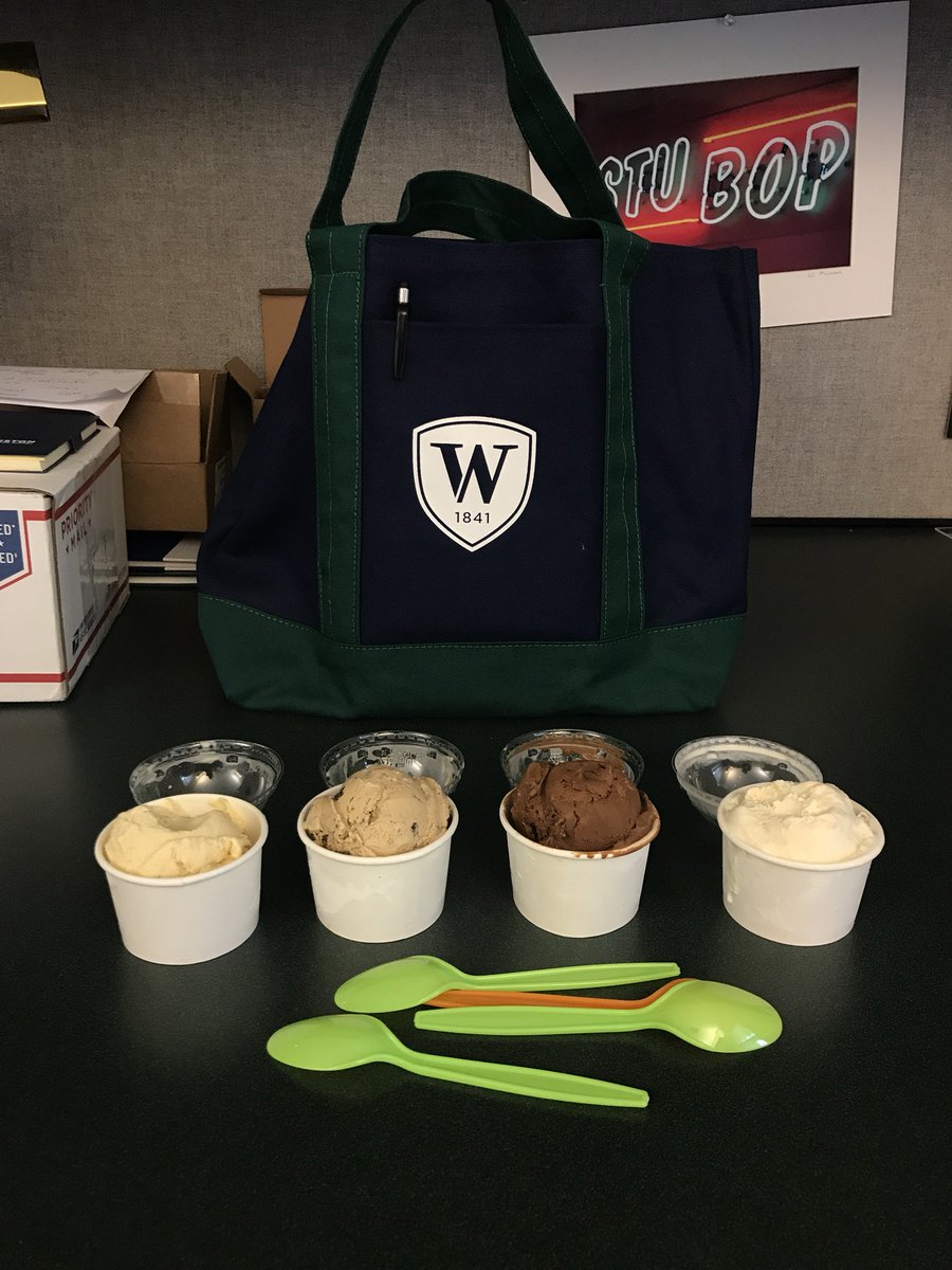 WNSAlumni's tweet photo. Working hard or hardly working? Testing out @MtTomsIceCream flavors for the Pints&Pancakes 5k on October 21! Everyone is welcome :) #maplefudge #wildcakebatter https://t.co/ImvtLdzWLp