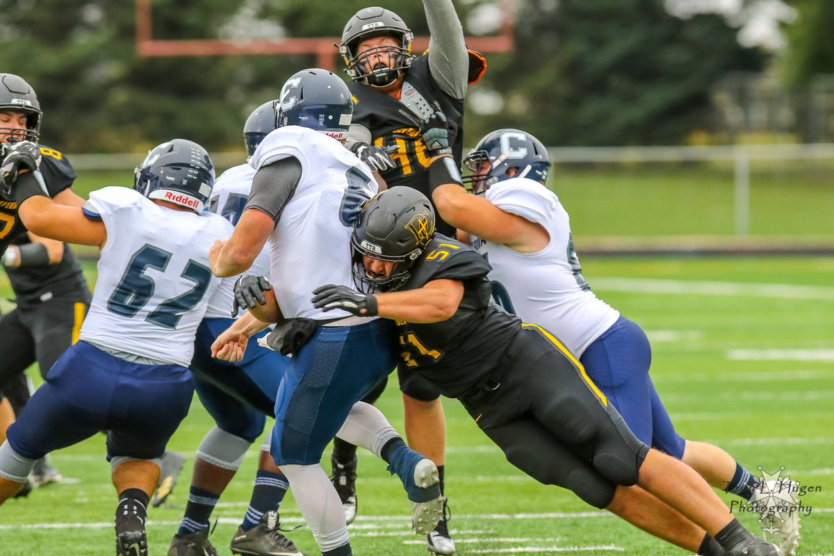 _CoachNutt's tweet photo. On Saturday your @DordtFB Defensive Line was responsible for:
8.5 tackles PLUS 7 Tackles for a Loss
19 QB Hurries
2.5 Sacks
6 pass deflections
2 blocked kicks
97.5% Effort Grade
1 Conference Player of the Week

#TNT
#TipTheRock
#BlipOnTheRadar https://t.co/2roNGnK1ik