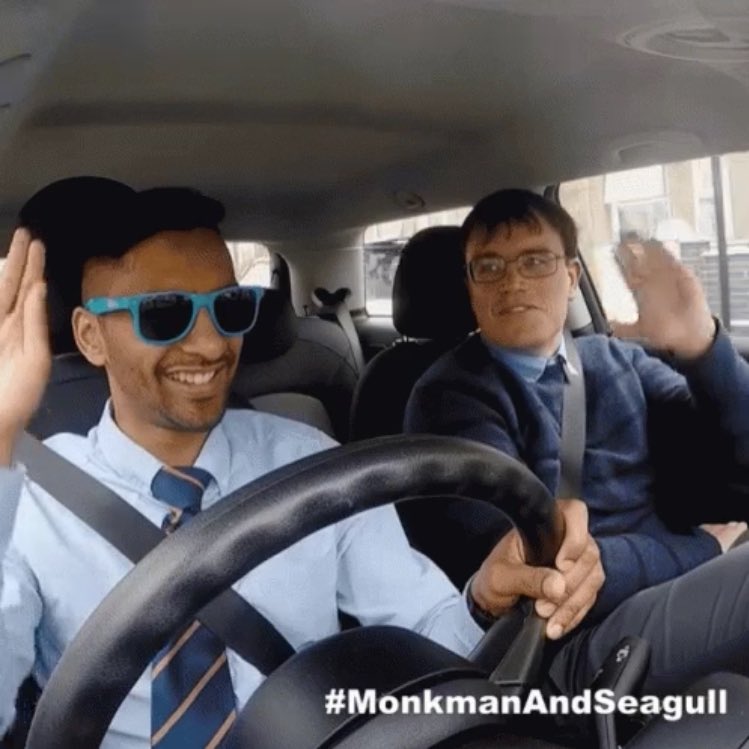 tonabrad's tweet photo. They need a road trip movie ! #monkmanandseagull https://t.co/hPITF1ZASF
