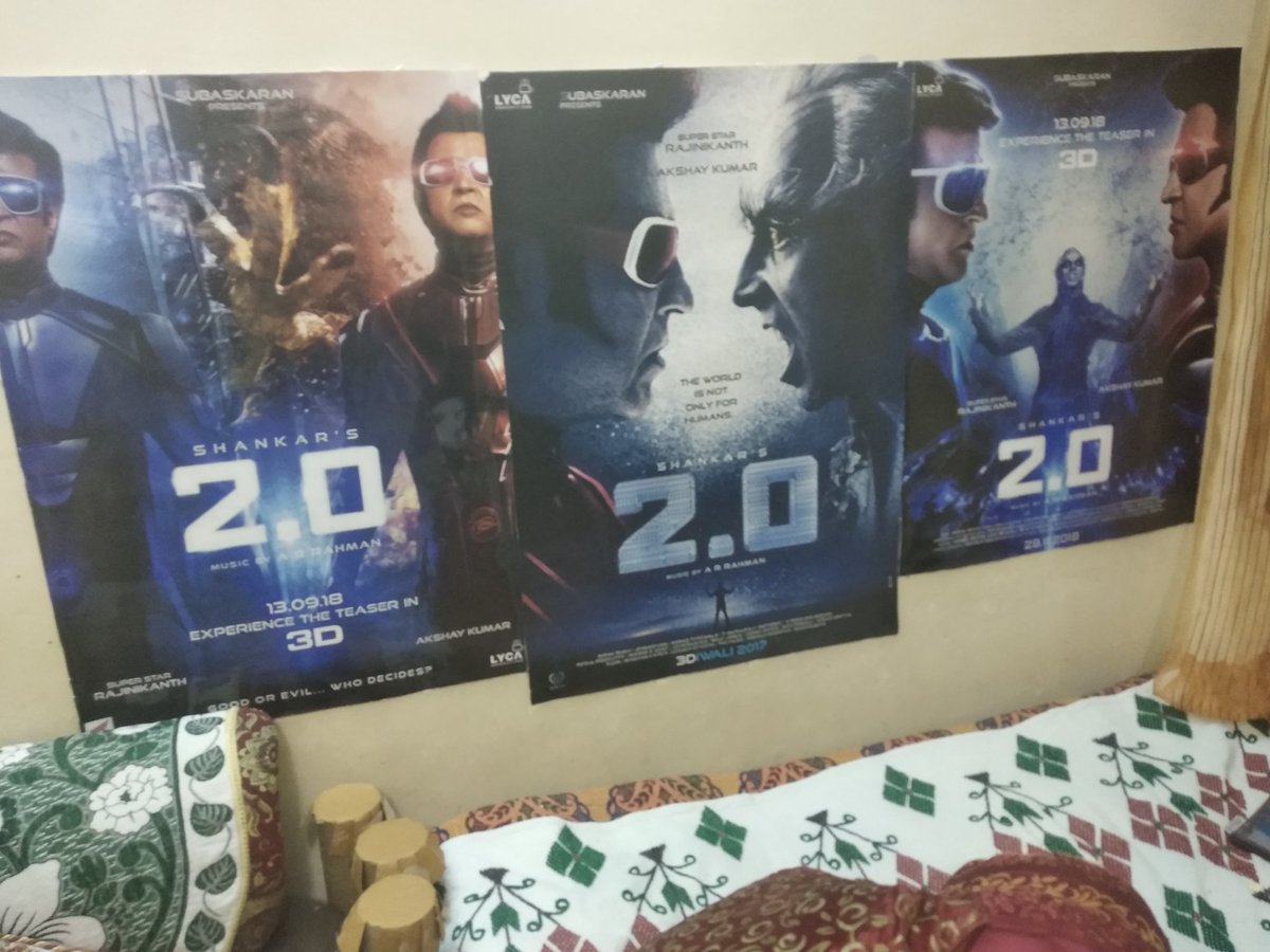 TheMamaSteve's tweet photo. It's called craze 
2.0 2.0 everywhere!!!!!
It's in my walls in my shirt in my books everywhere

Waiting for sneakpeek at 11am today 

#2Point0 #2Point0Teaser #Shankar #AkshayKumar #Iamamyjackson #srinivasmohan #2point0teasercreateshistory #sneakpeek https://t.co/pKpyuYpwuW