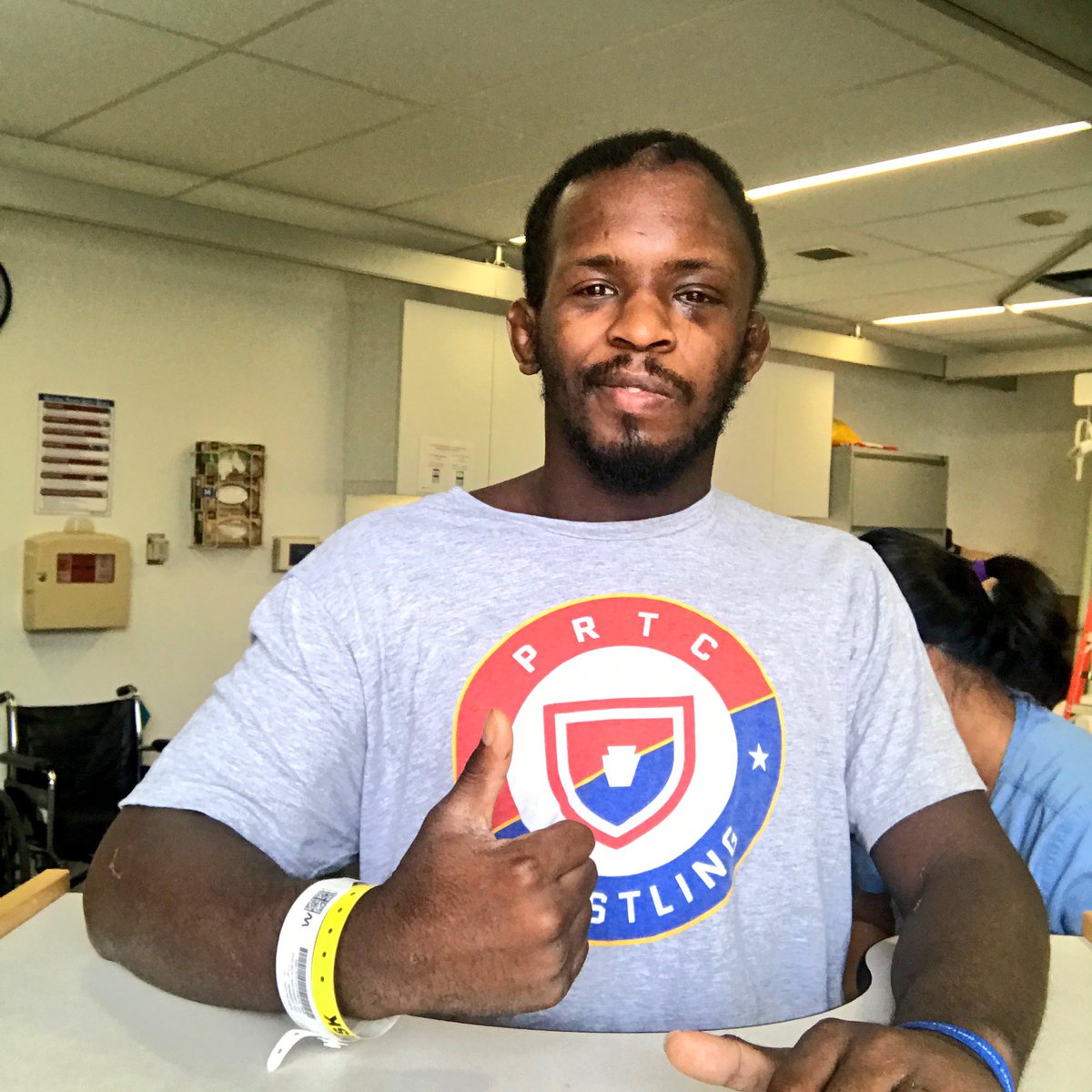 Our man <a href="/IamRichPerryUSA/">Richard Perry 86kg™</a> starting physical therapy — back to training.  #Overcomer