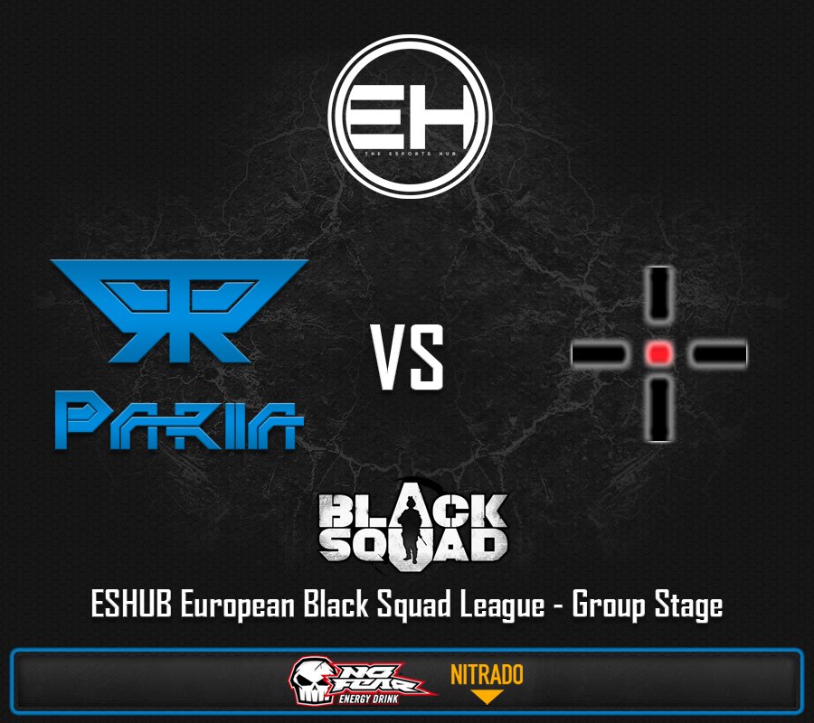 .<a href="/TeamParia/">Team Paria</a> Black Squad is now playing their first league match in the @BlackSquadESHUB <a href="/PlayBlackSquad/">Black Squad</a> European League vs ManualBanBTW!

WATCH LIVE @ twitch.tv/eshub 

#BlackSquad #eSports

#PariaBlues