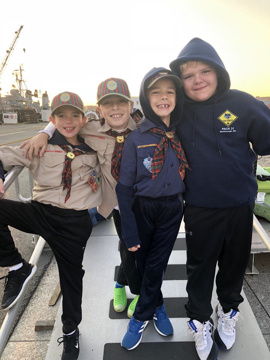 jenn_gough's tweet photo. These boys had the honor of sleeping over on the deck of the USS Constitution this weekend! Such a great experience! Thank you #pack31 for this opportunity! #cubscouts #oldironsides https://t.co/qIcoQURISv