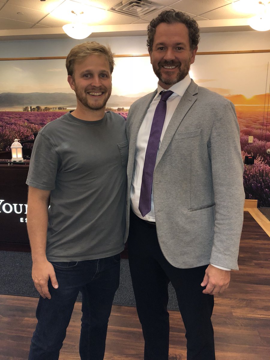 jaredsturner's tweet photo. It’s always good catching up with #YoungLiving’s French lavender #essentialoil farm manager, Nicolas Landel. Your future supply of pure French lavender oil is secure with his stewardship. #SeedToSeal #YLEO #FarmersFirst #PurposeOverProfit https://t.co/ii0dWwb43n