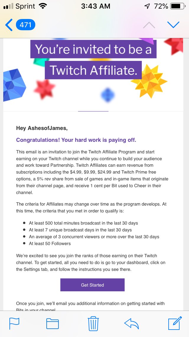 AshesofJames's tweet image. Woooo! #twitch #affilliate