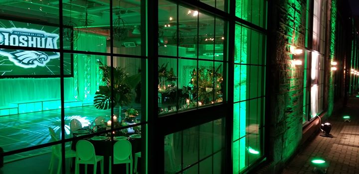 Moulin_Philly's tweet photo. Our venue was transformed on Saturday night for Joshua's Bar Mitzvah turning our space into an elegant tailgate for the Markowitz family and friends. #MitzvahMonday https://t.co/egsf5LO2G3