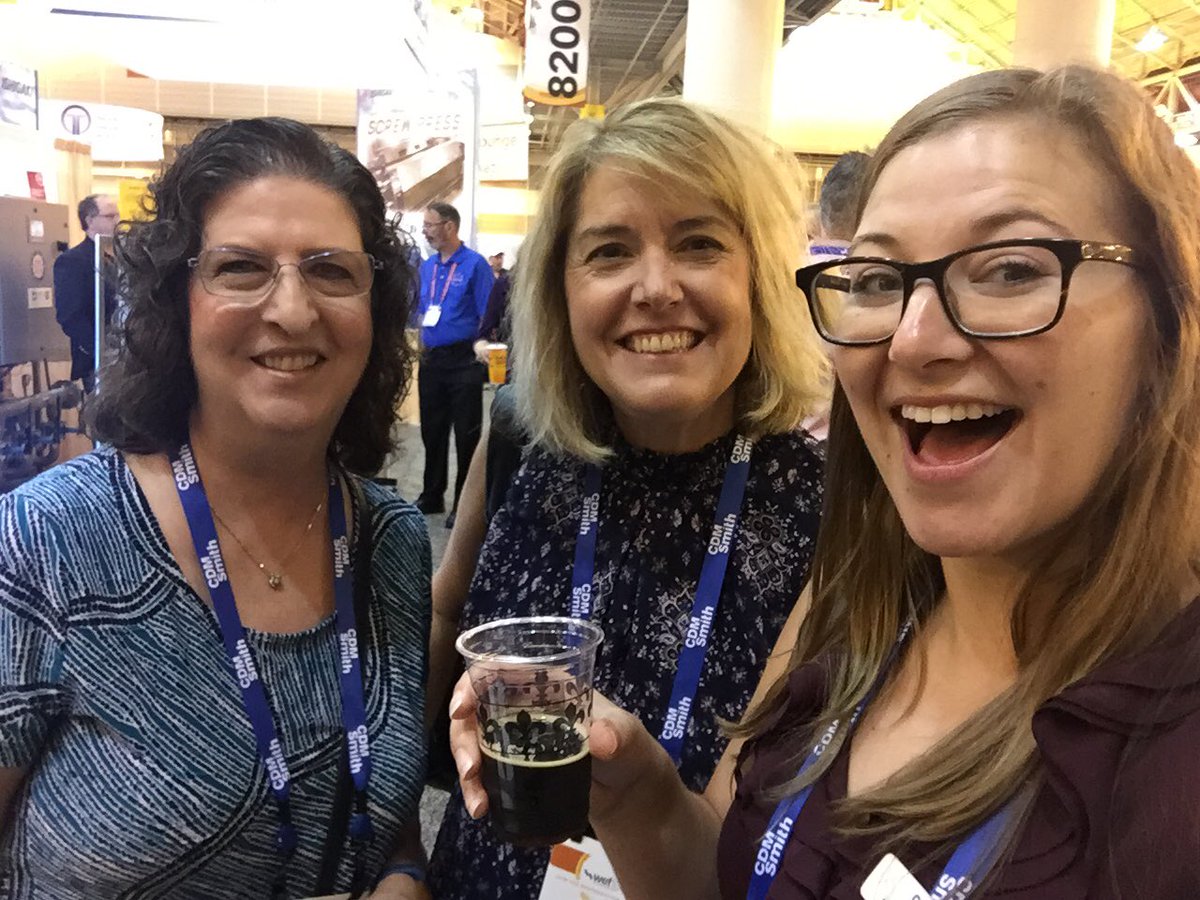 NatSchiera's tweet photo. Two thumbs up for the @CDMSmith porter 👍🏼👍🏼 Great work brewmasters! #WEFTEC18 https://t.co/kCBKx8YEac