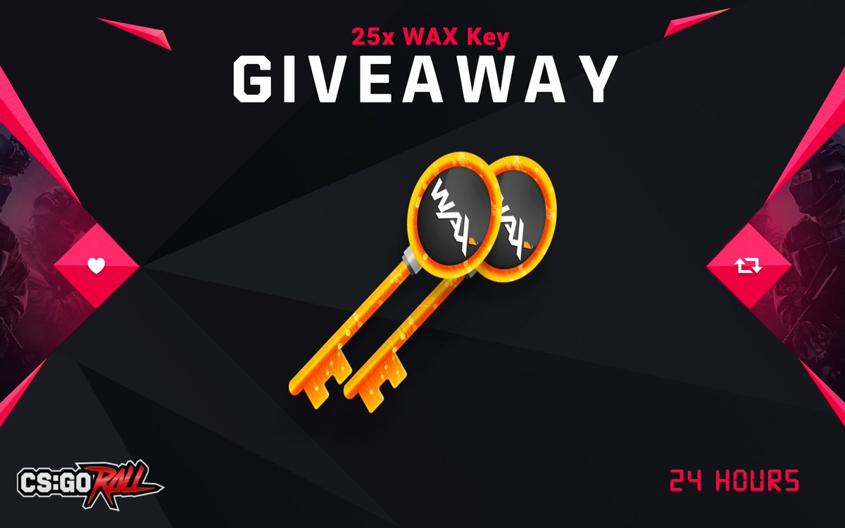 CSGORoll's tweet photo. 25x VGO KEYS GIVEAWAY 🗝️

- Follow &amp; Retweet
- Visit: https://t.co/QH180yFDnD
- Reply with your favorite VGO Skin

Good luck! https://t.co/pIepMKuQFy