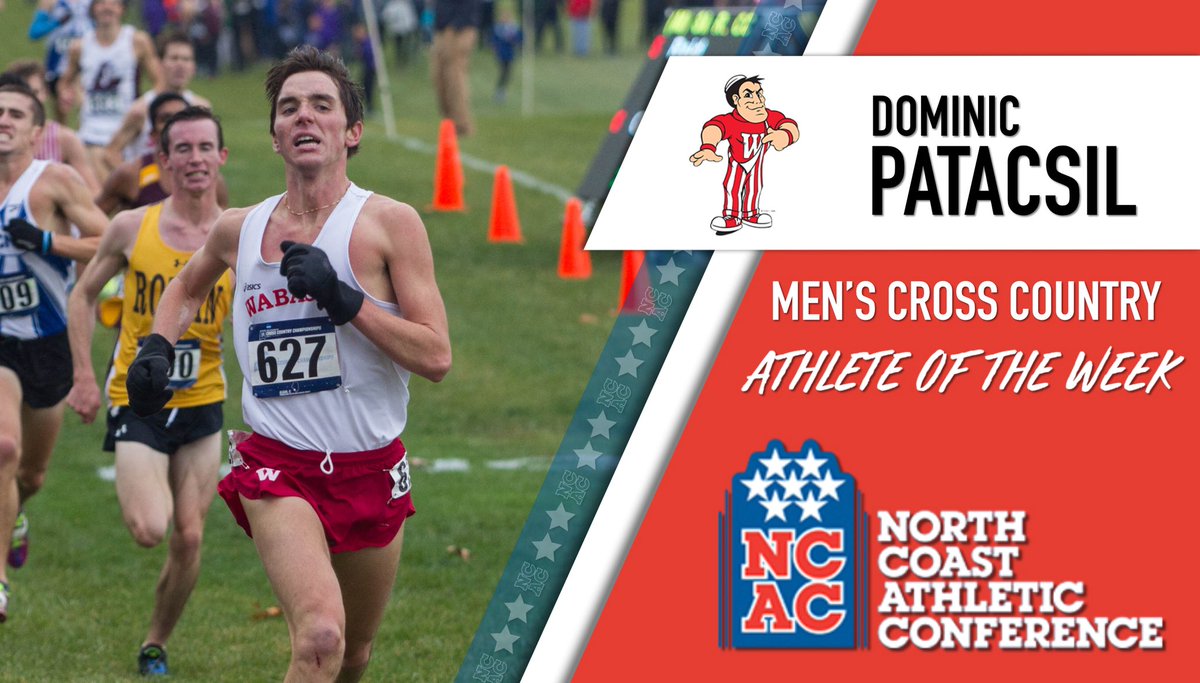 NCAC's tweet photo. NCAC Men’s Cross Country Athlete of the Week

Dominic Patacsil - Wabash https://t.co/6IeKIW8qVi