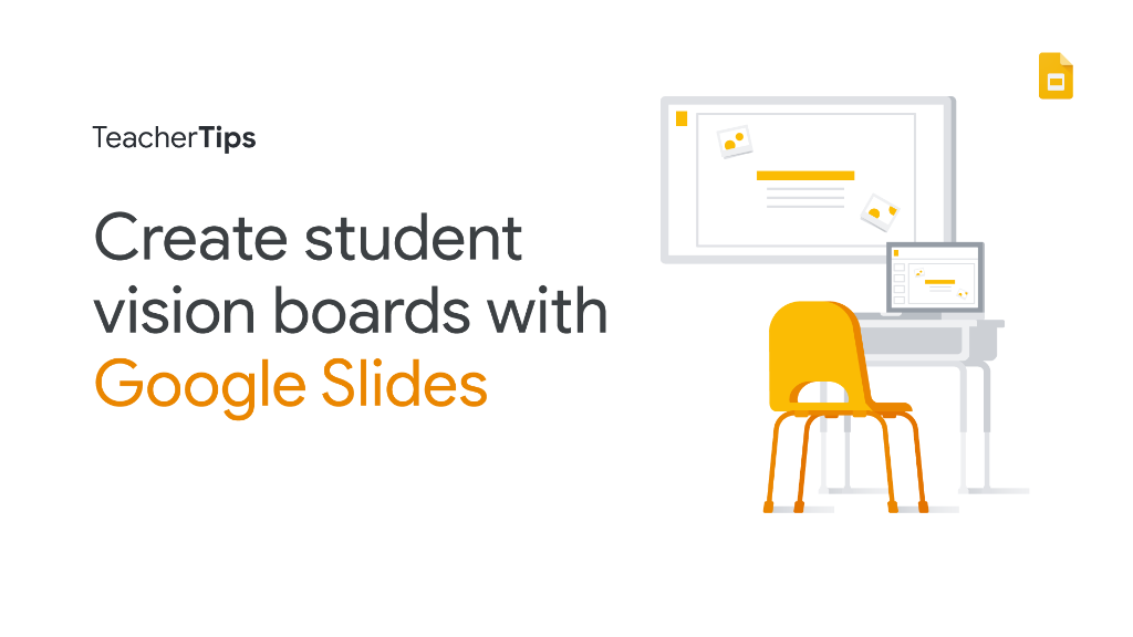 Have students create about me/vision board presentations in #GoogleSlides. It helps them self-reflect, gain confidence &amp; grow presentation skills. @apotter730 built a shared vision board for her students, making presenting &amp; grading EZ-PZ. goo.gl/tqge4p