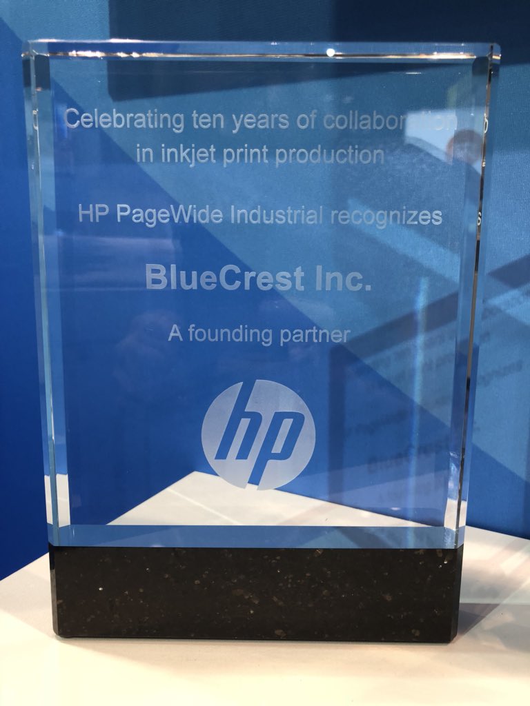 PKustom's tweet photo. Celebrating 10 years of print success!  @HP PageWide Press and @BCrestinc producing billions of impressions for our clients! https://t.co/MKdDr9a7br