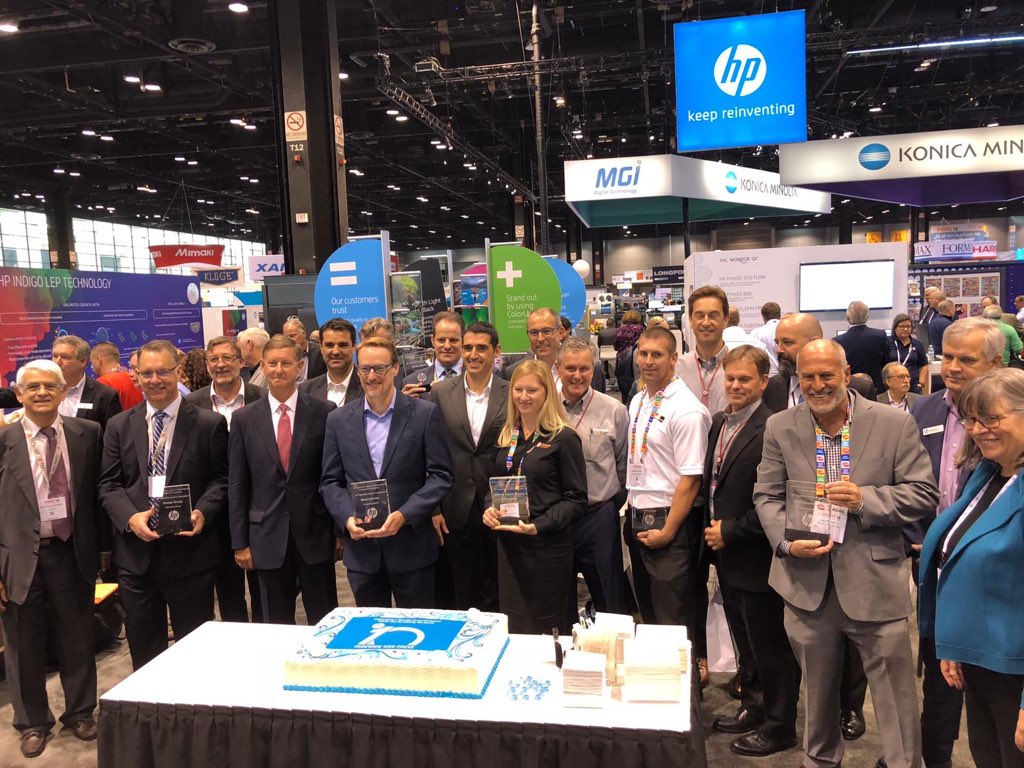 PKustom's tweet photo. Celebrating 10 years of print success!  @HP PageWide Press and @BCrestinc producing billions of impressions for our clients! https://t.co/MKdDr9a7br