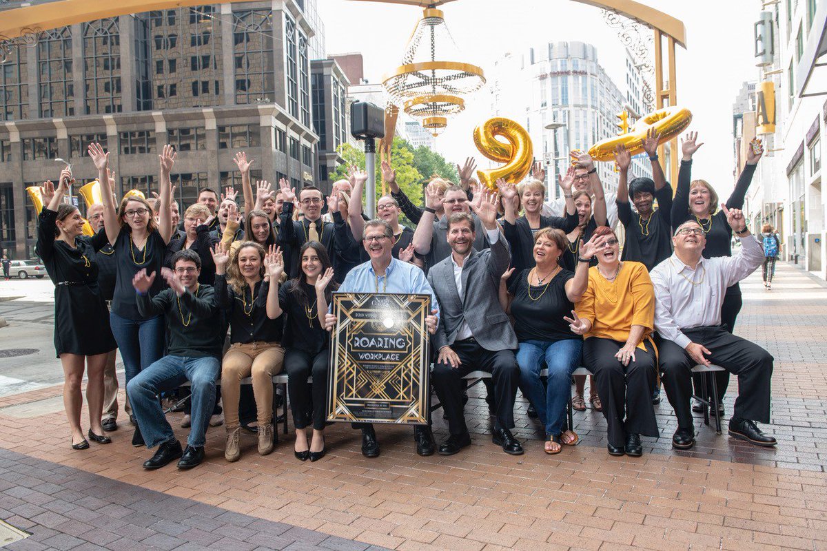 BarnesWendling's tweet photo. It's fair to say Barnes Wendling had fun celebrating their 8th NC99 Win! 😂Thanks @ERC. Shout outs to @Barrio and @EverythingBundtCakes #BWorkplace #BWorkHardPlayHard #Workplace #NC99 https://t.co/uxeWsLMONX