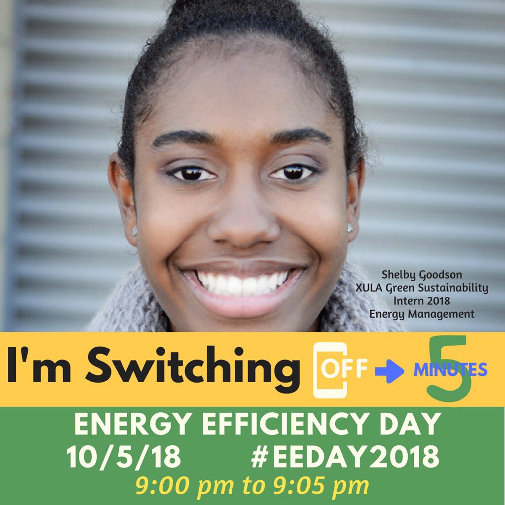 XULA_Green's tweet photo. 10.05.18 Switch off ⚡️Save Energy #EEDAY2018 @XavierCSLS @XULA1925 https://t.co/r5CkYL9yET