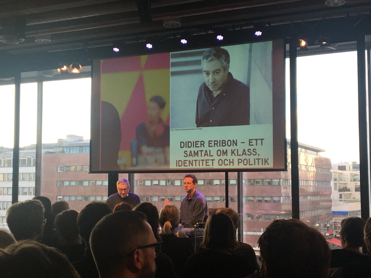 French sociologist and philosopher Didier Eribon on society, identity and politics in Stockholm’s #kulturhuset today with @DonvilF. Where were you? <a href="/FelixJung_/">Felix Jung</a>