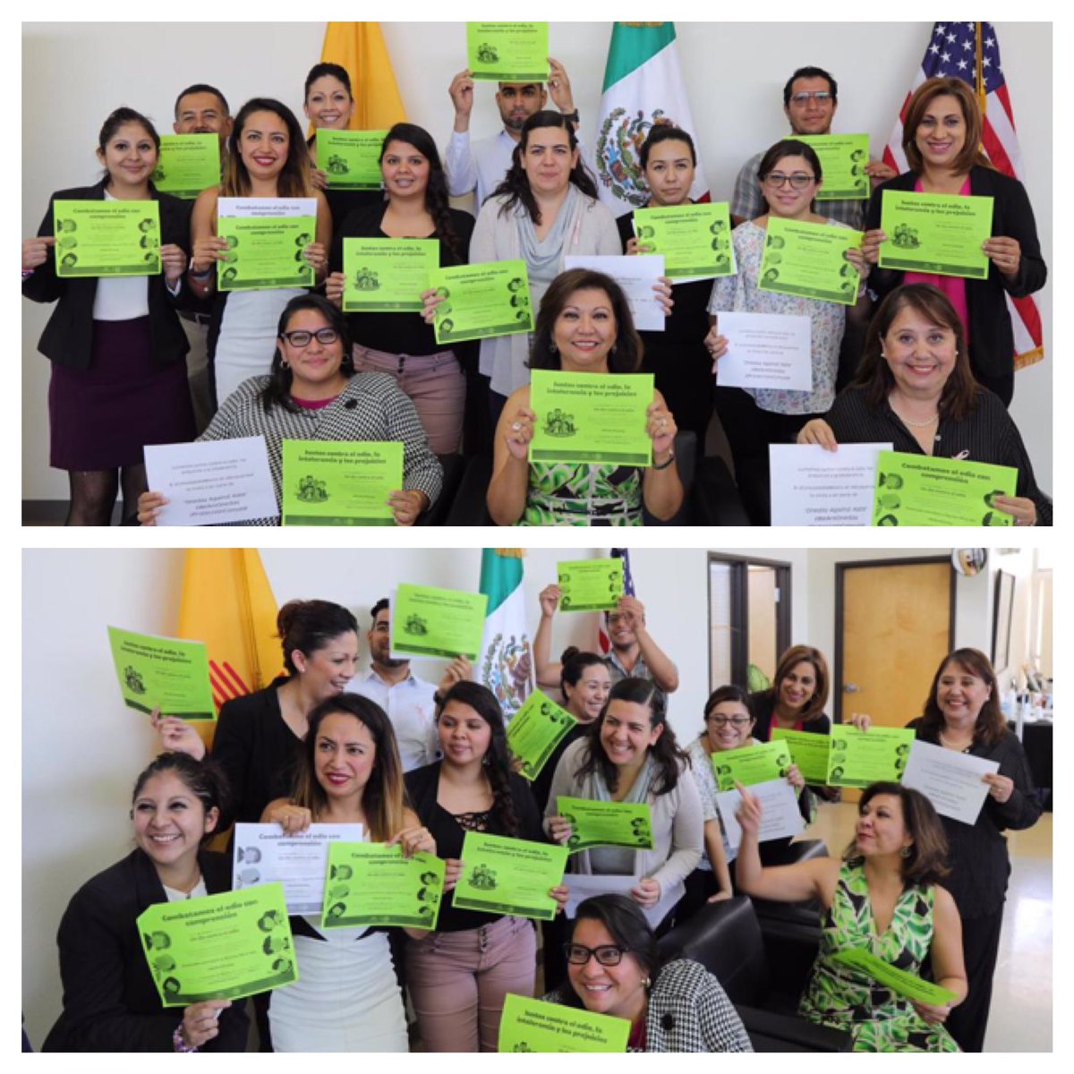 NormaAngS1's tweet photo. El #ConsuladoDeMexico se suma a  “Oneday Against Hate”. Combatamos juntos el odio y los prejuicios por razones de raza, religión, origen nacional, orientación sexual, discapacidad, género o identidad de género. #WeAreOneday #ProtecciónConsular 
@weare1day @ADL_National @SRE_mx https://t.co/FL6xh0p5Yo