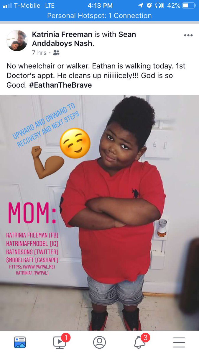 SthomasMATH's tweet photo. @katndsons Update on Eathan...#EathantheBrave #recovery #prayerswelcomed #improvementdaybyday #prayersforE https://t.co/tchGfLrMfQ