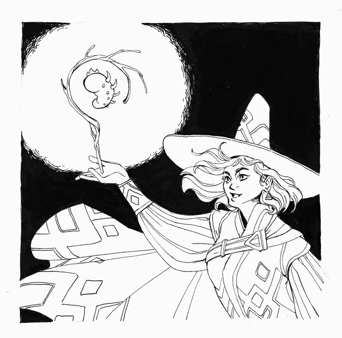 One wand and two. #inktober #Inktober2018 