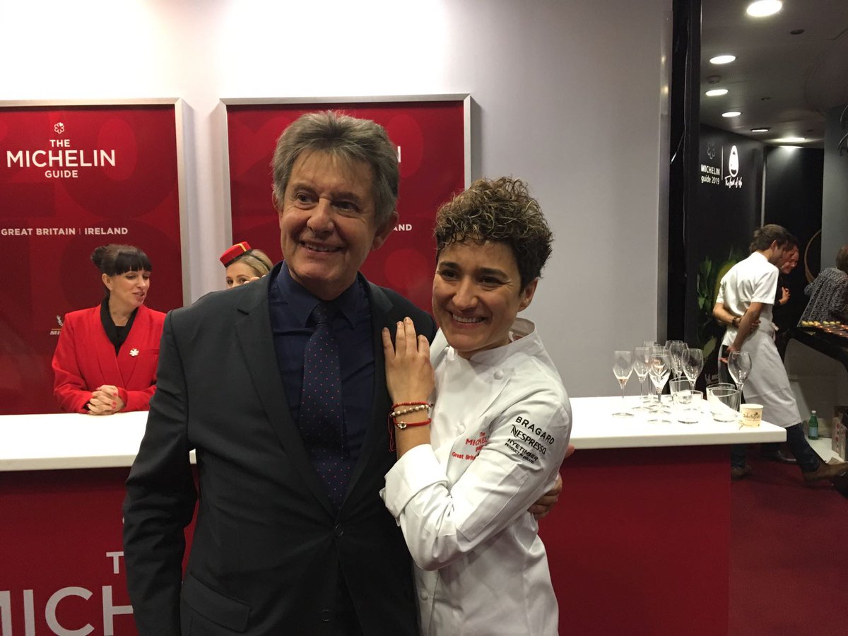 Ambassador meets Michelin star  chef <a href="/NievesBarragan1/">Nieves Barragan</a>. #MICHELINSTAR19 #MICHELINguideGBI