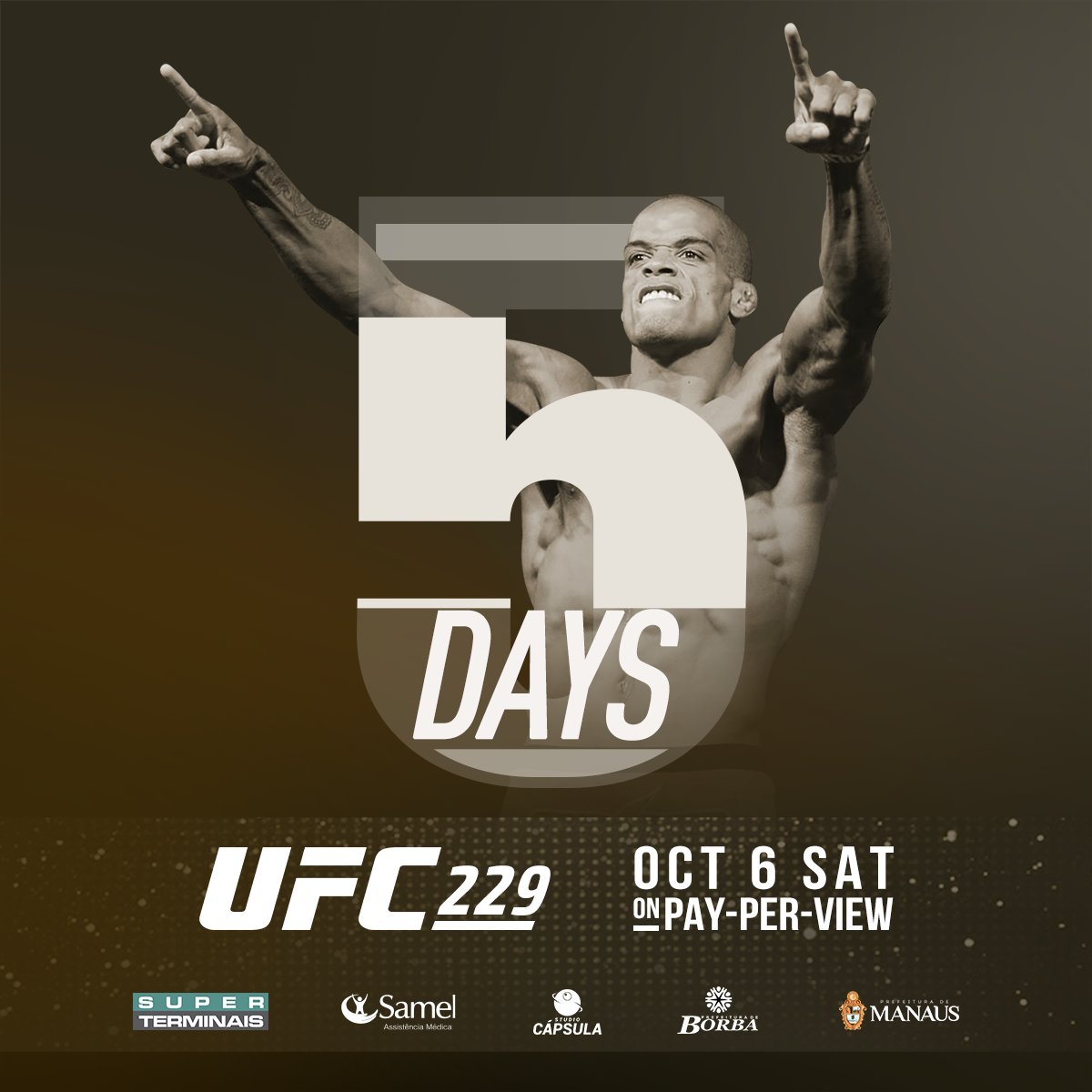 alannuguette's tweet photo. Contagem regressiva!
5 Dias! @UFC 229
Quem tá comigo? 👊🇧🇷

Countdown!
5 days! #UFC229
Who's with me?

#SuperTerminais #Samel #StudioCápsula #PrefeituraDeManaus #PrefeituraDeBorba #UFC #MMA @UFCBrasil @canalCombate https://t.co/9Vze3x58FY