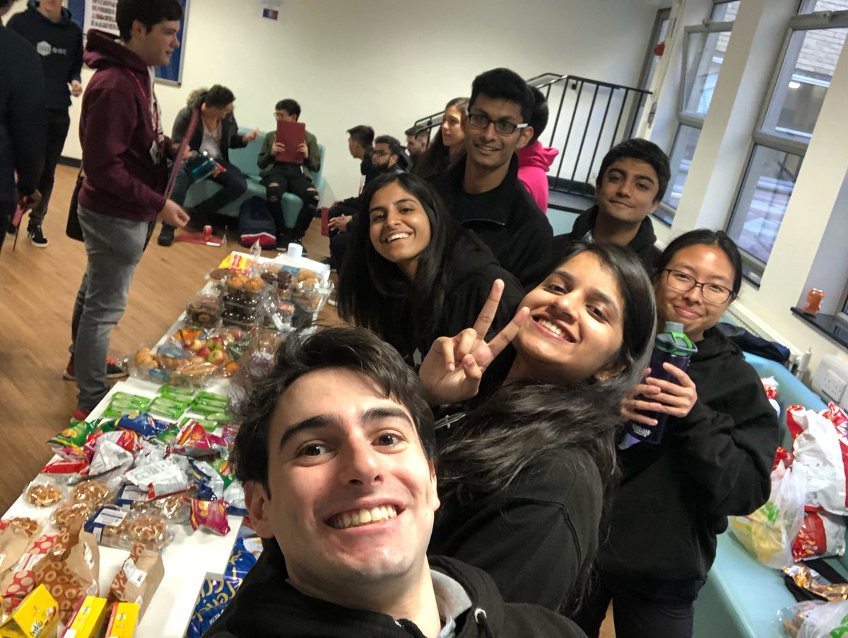 ICDoCSoc's tweet photo. Hope all our freshers enjoyed their first day! They were treated to lots of free food from us, followed by introductory talks from @inararamji and @alebonardi, our President and Vice President. https://t.co/wYZGrIzFQJ