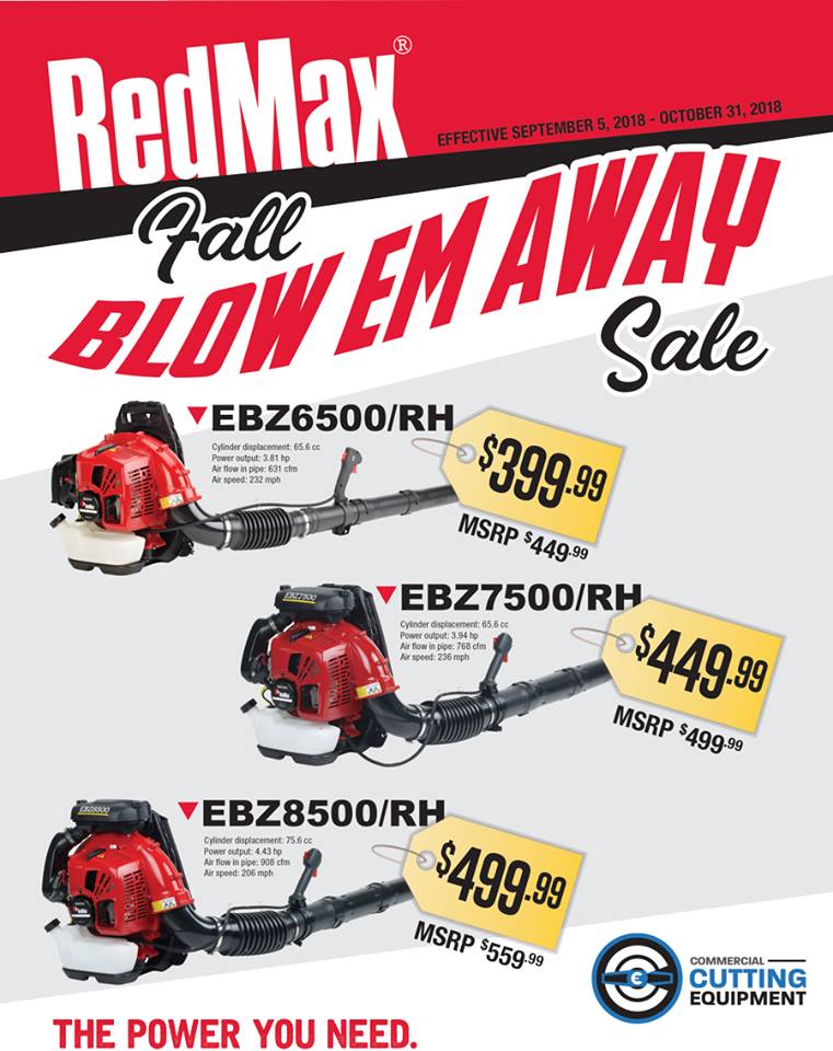 commcuttingeq's tweet image. This is the last month to take advantage of the Redmax Blow Em Away Sale! You do not want to miss this! Come by and see us soon before it's too late!