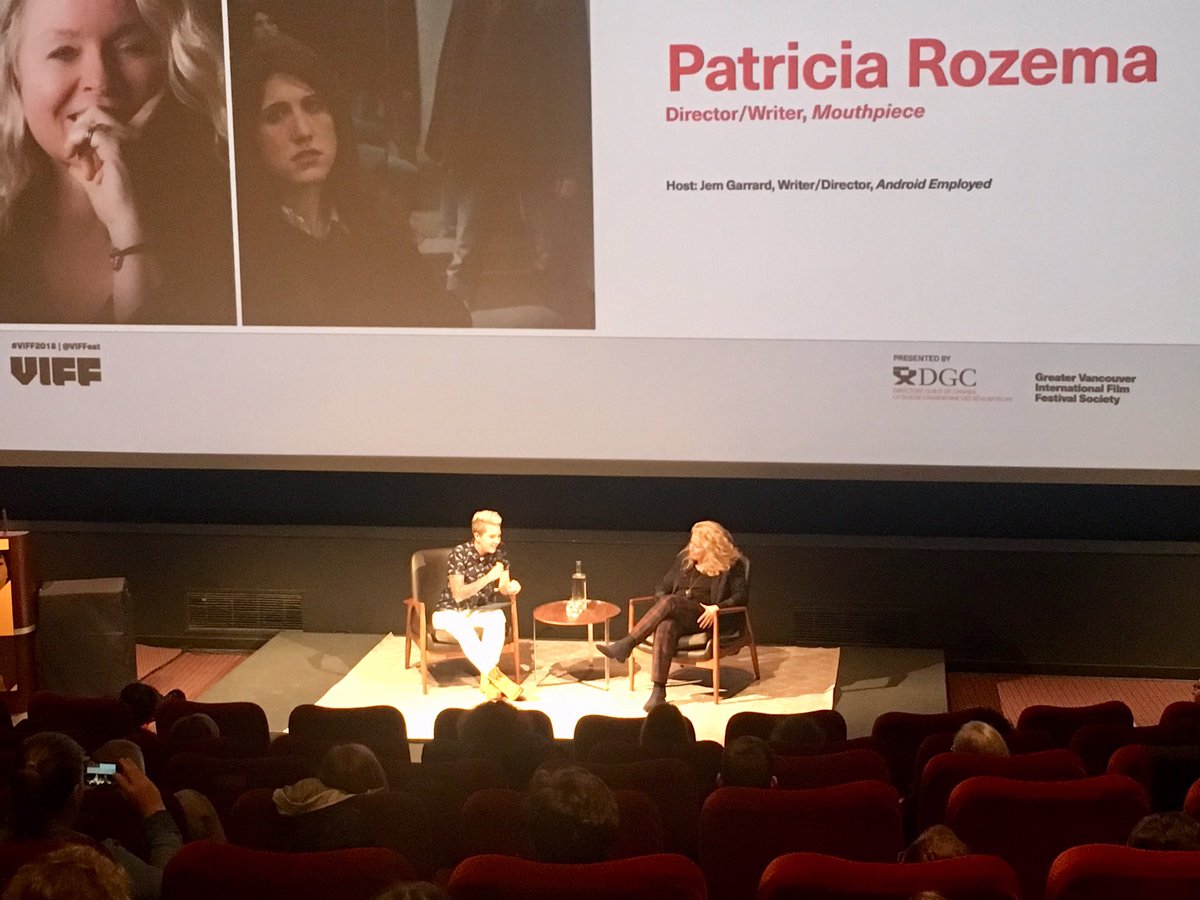 #Director <a href="/patriciarozema/">patriciarozema</a> takes us behind the scenes of her latest feature #mouthpiece at <a href="/DGCTalent/">DGC National</a> masterclass series with <a href="/Jemga/">ヤマ</a> . Don’t miss the films first screening 9:15 tonight @ PLAY or tomorrow Oct. 2 9pm @ RIO