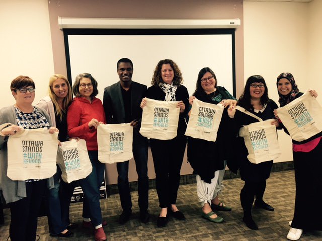 refugee613's tweet photo. Three years ago today, @refugee613 was born. We marked the day with partners at our Housing Task Force, community builders we are proud to know. Happy Birthday to each of you who has been a part of our work — it's an honour to stand with you &amp; #WithRefugees https://t.co/zM21lDAgmZ