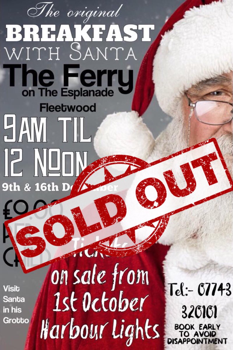 TheFerryCafe's tweet photo. If you wanted Breakfast with Santa, sorry to tell you both dates are now sold out.   Keep following us for upcoming events xx https://t.co/K6PPzx8Lfd
