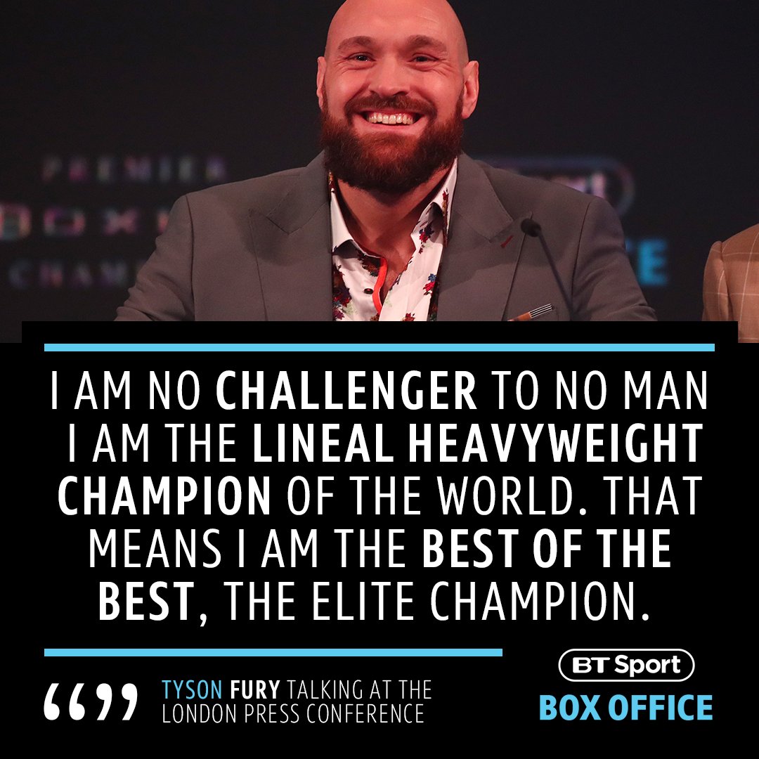 Adam Mcmeeking On Twitter Fury Is The Reigning Lineal Champion