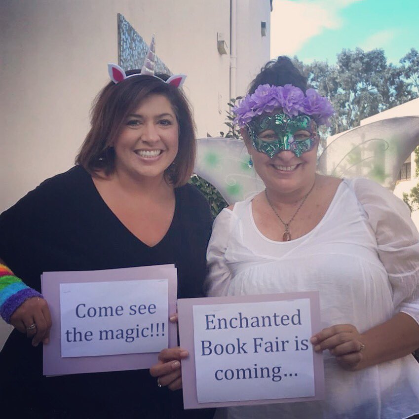 MamaMandyMK's tweet photo. #bookfair time!!! Love promoting the @Scholastic book fair with our amazing librarian! #comeseethemagic #books #librarylife https://t.co/UAAtHEQqR7